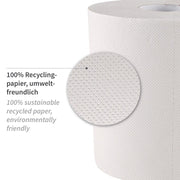 Papierhandtuchrollen, 2-lagig | Recyclingpapier, Innenabwicklung