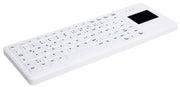 Hygienetastatur C4400F-GFUS mit Touchpad, drahtlos, vollversiegelt, weiß