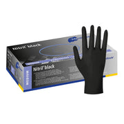 Nitril black Handschuhe in schwarz, puderfrei, 100 Stück, verschiedene Größen