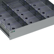 H+H System Einzelschublade Aluminium, gelochter Boden