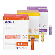 Sicherheitslanzetten Unistik 3 Extra 21 G 2,0 mm, 100 Stück