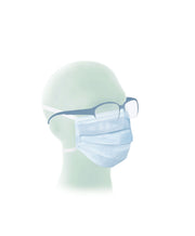 Suavel® Antifog Einmal OP Mundschutz für Brillenträger, 3-lagig, zum Binden, blau, 50 Stück